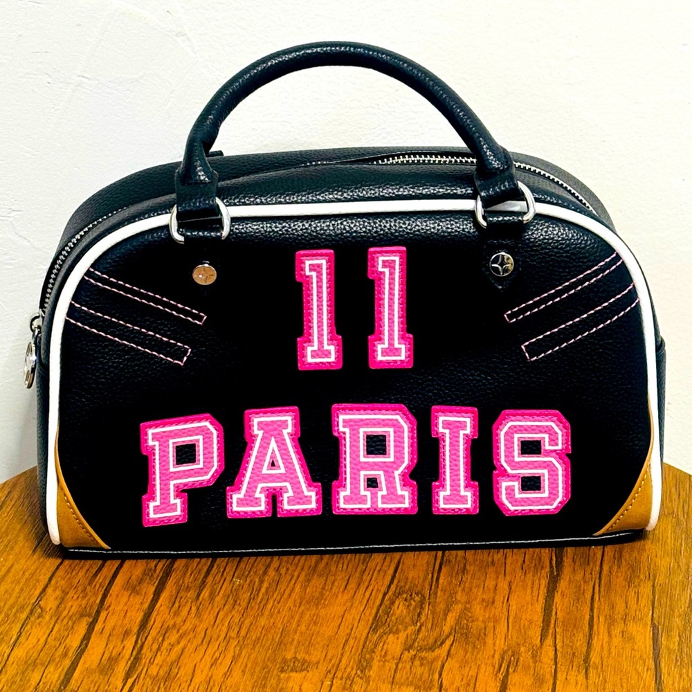 Paris Hilton Black and Pink Satchel Women's handbag